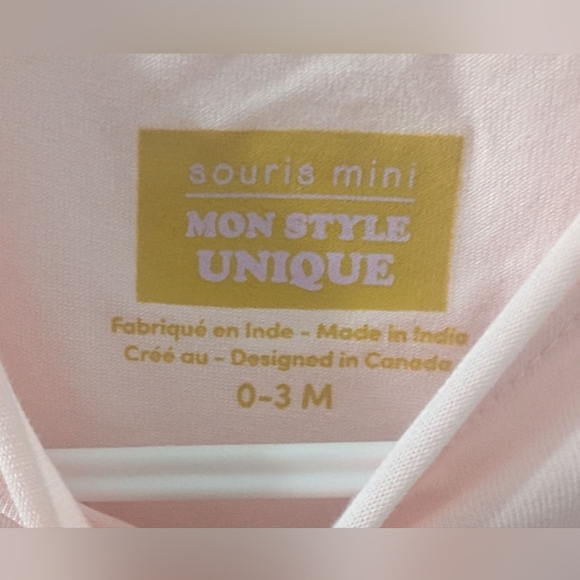 NWT Souris-mini Light Pink Bee T-Shirt 0-3m - Picture 2 of 2